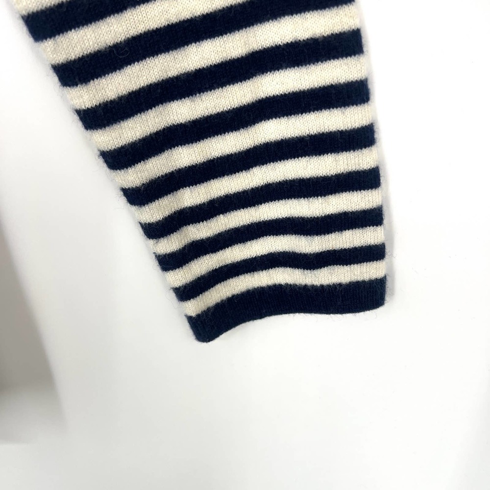 Talbots Lambswool Womens Size XS Navy Blue Open Front Sweater Blouse Shirt Top - Picture 5 of 7